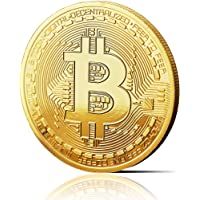 Los mejores  - Moneda física de Bitcoin revestida en oro auténtico de 24 quilates. Una verdadera pieza de coleccionista- con estuche…